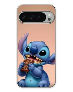 Чехол для Google Pixel 9 Pro XL с картинкой «Стич ест шоколад»