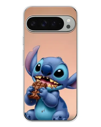 Чехол для Google Pixel 9 Pro XL с картинкой «Стич ест шоколад»