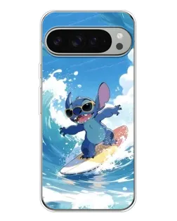 Чехол для Google Pixel 9 Pro XL с картинкой «Стич на волне»