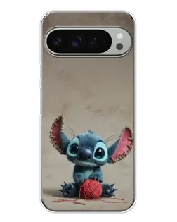 Чехол для Google Pixel 9 Pro XL с картинкой «Стич на коричневом фоне»