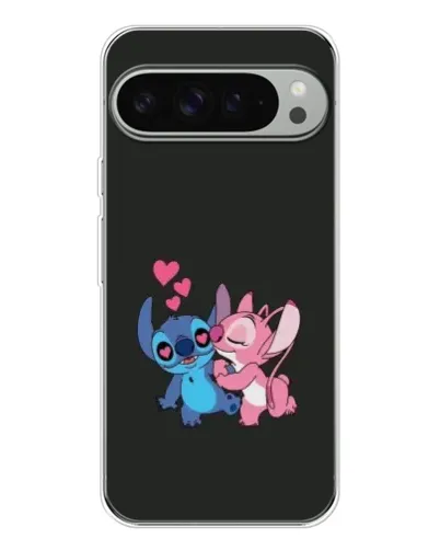 Чехол для Google Pixel 9 Pro XL с картинкой «Анжел целует Стича»
