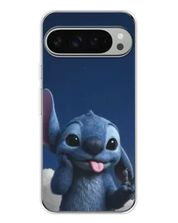 Чехол для Google Pixel 9 Pro XL с картинкой «Стич в облаках»