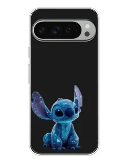 Чехол для Google Pixel 9 Pro XL с картинкой «Стич на черном»