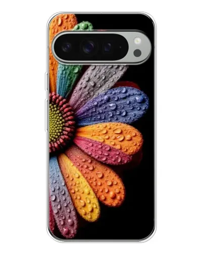 Чехол для Google Pixel 9 Pro XL с картинкой «Радужный цветок»