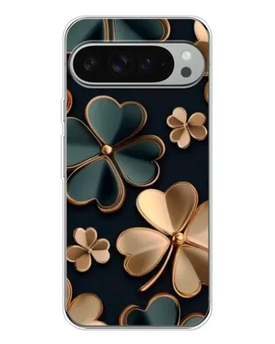 Чехол для Google Pixel 9 Pro XL с картинкой «Клевер в золоте»