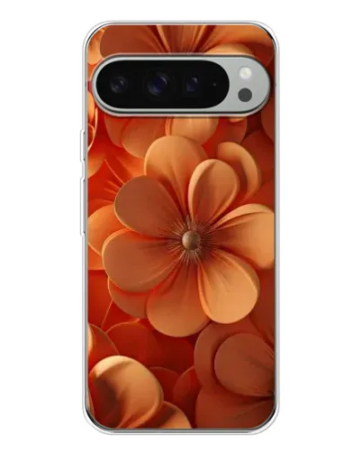 Чехол для Google Pixel 9 Pro XL с картинкой «Оранжевый макро цветок»