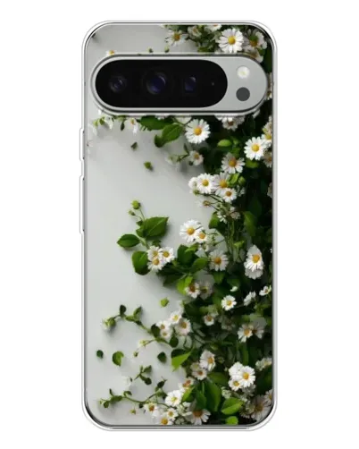 Чехол для Google Pixel 9 Pro XL с картинкой «Ветка мелких белых цветов»