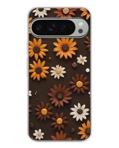Чехол для Google Pixel 9 Pro XL с картинкой «Узор из маленьких подсолнухов»