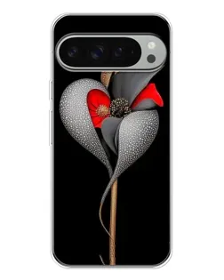 Чохол для Google Pixel 9 Pro XL з картинкою «Срібна фантазійна квітка»