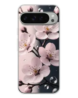 Чохол для Google Pixel 9 Pro XL з картинкою «Ніжня сакура та краплі»