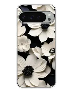 Чохол для Google Pixel 9 Pro XL з картинкою «Об'ємні білі квіти»