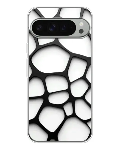 Чехол для Google Pixel 9 Pro XL с картинкой «Белая объемная сетка»