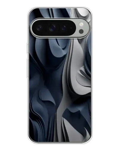 Чехол для Google Pixel 9 Pro XL с картинкой «Объемные синие складки»