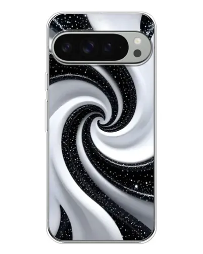 Чехол для Google Pixel 9 Pro XL с картинкой «Черно-белая спираль»