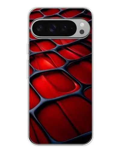 Чехол для Google Pixel 9 Pro XL с картинкой «Красная глянцевая сетка»
