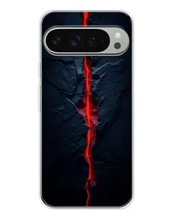 Чехол для Google Pixel 9 Pro XL с картинкой «Kрасная лавовая трещина»