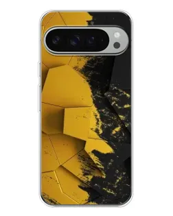 Чехол для Google Pixel 9 Pro XL с картинкой «Золотые осколки геометрии»