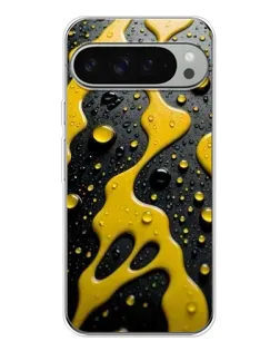 Чехол для Google Pixel 9 Pro XL с картинкой «Жидкое желтое золото»