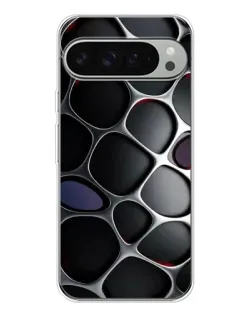 Чехол для Google Pixel 9 Pro XL с картинкой «Объемная темная решетка»