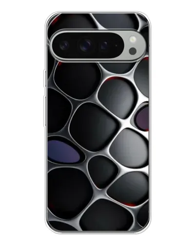 Чехол для Google Pixel 9 Pro XL с картинкой «Объемная темная решетка»