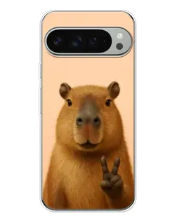Чехол для Google Pixel 9 Pro XL с картинкой «Капибара виктория»