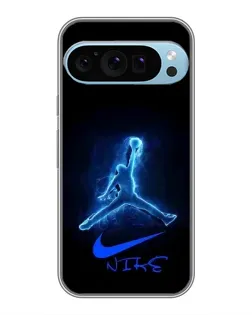 Чехол для Google Pixel 9 Pro с картинкой «Jordan Neon Blue»