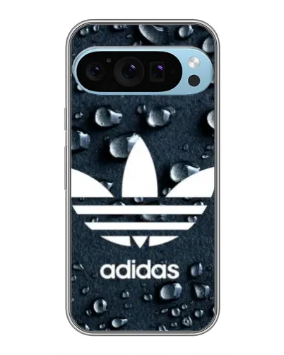 Чехол для Google Pixel 9 Pro с картинкой «Adidas Trefoil Blue»