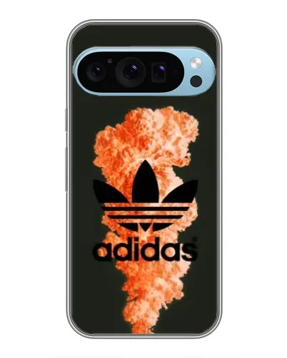 Чехол для Google Pixel 9 Pro с картинкой «Оранжевый дым Adidas»
