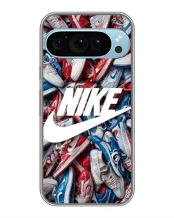 Чехол для Google Pixel 9 Pro с картинкой «Коллаж кроссовок Найк»