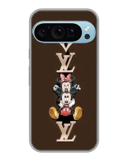 Чехол для Google Pixel 9 Pro с картинкой «LV и Микки Маус»