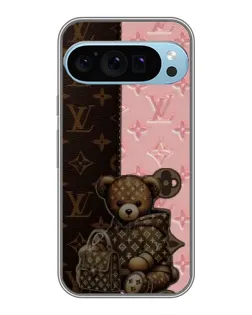 Чехол для Google Pixel 9 Pro с картинкой «Мишка в стиле LV»