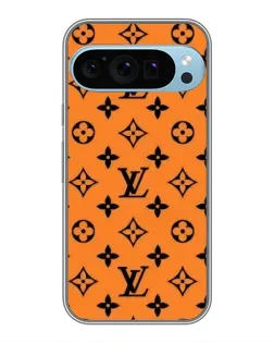 Чехол для Google Pixel 9 Pro с картинкой «Оранжевый стиль LV»