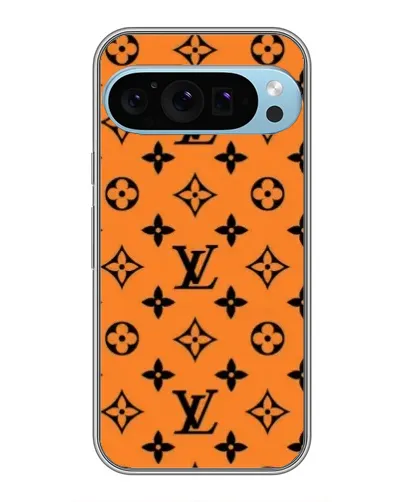 Чехол для Google Pixel 9 Pro с картинкой «Оранжевый стиль LV»