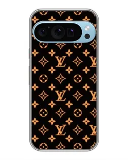 Чехол для Google Pixel 9 Pro с картинкой «Золотая монограмма LV»