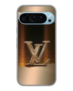 Чехол для Google Pixel 9 Pro с картинкой «LV — золотое сияние»