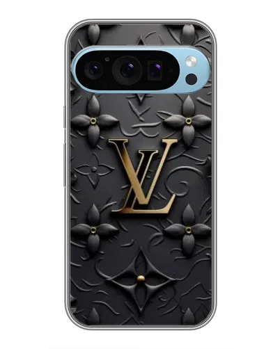 Чехол для Google Pixel 9 Pro с картинкой «Кожаная текстура LV»