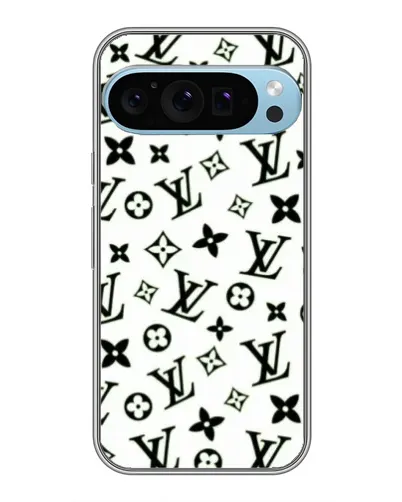 Чехол для Google Pixel 9 Pro с картинкой «Монохромный хаос LV»