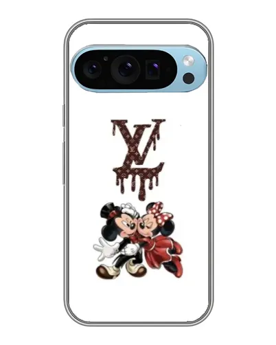 Чехол для Google Pixel 9 Pro с картинкой «LV и Микки Маус»
