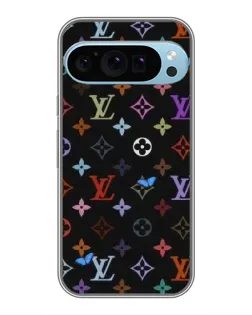 Чехол для Google Pixel 9 Pro с картинкой «Цветная монограмма LV»
