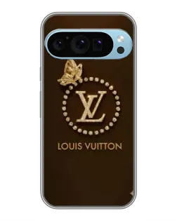 Чехол для Google Pixel 9 Pro с картинкой «LV — золотая печать»