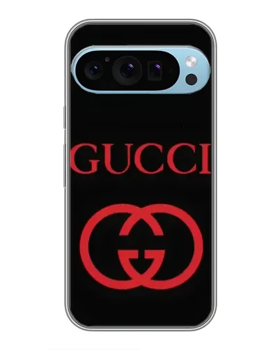 Чехол для Google Pixel 9 Pro с картинкой «Gucci — красный логотип»