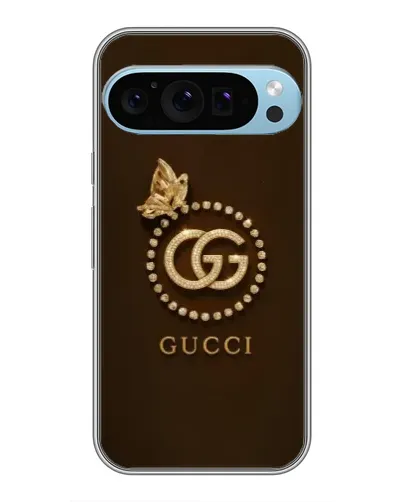 Чехол для Google Pixel 9 Pro с картинкой «Gucci — золотая бабочка»