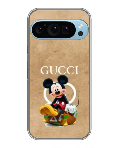 Чехол для Google Pixel 9 Pro с картинкой «Микки Маус Gucci — крафт»