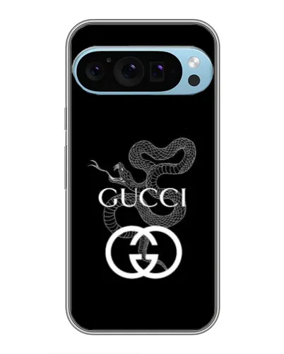 Чехол для Google Pixel 9 Pro с картинкой «Gucci — серебряная змея»