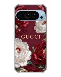Чохол для Google Pixel 9 Pro з картинкою «Gucci — бордові троянди»