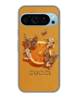 Чохол для Google Pixel 9 Pro з картинкою «Gucci — золоті метелики»