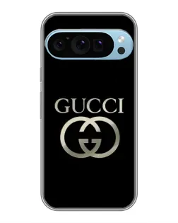 Чохол для Google Pixel 9 Pro з картинкою «Gucci — золото на чорному»