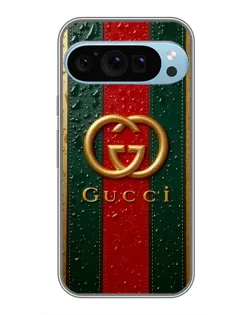 Чохол для Google Pixel 9 Pro з картинкою «Gucci — фірмова смуга та золото»