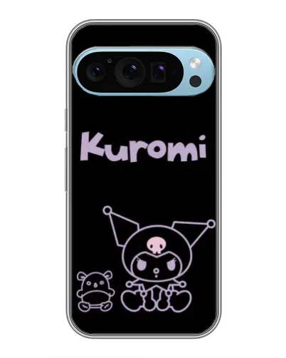 Чохол для Google Pixel 9 Pro з картинкою «Kuromi — чорний мінімалізм»