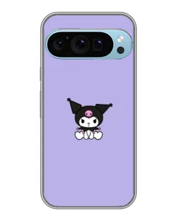 Чохол для Google Pixel 9 Pro з картинкою «Kuromi — фіолетовий мінімалізм»